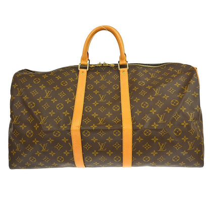 Louis Vuitton Keepall Bandoulière Monogram, Brown, Canvas, Travel Bag