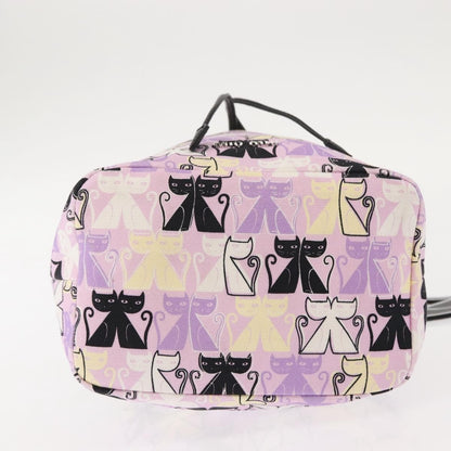 Miu Miu Drawstring Printed Canvas, Pink, Canvas, Clutch
