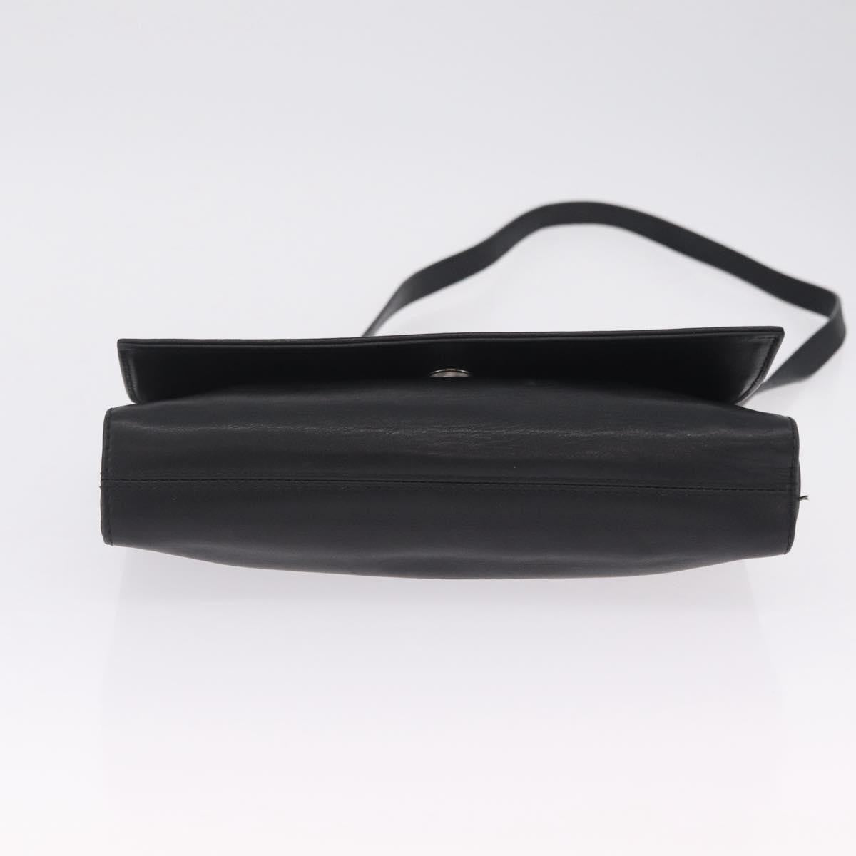 Celine Shoulder Leather, Black, Leather, Shoulder Bag