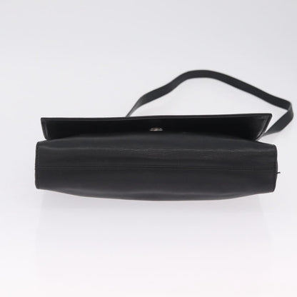 Celine Shoulder Leather, Black, Leather, Shoulder Bag