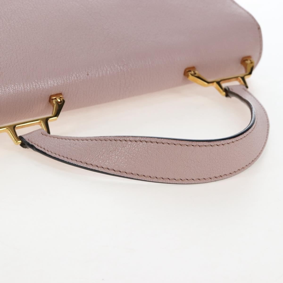 Miu Miu Logo Flap Leather, Pink, Leather, Crossbody Bag