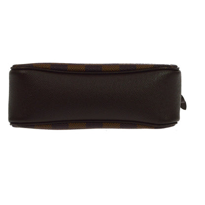 Louis Vuitton Trousse Make Up Damier, Brown, Canvas, Clutch