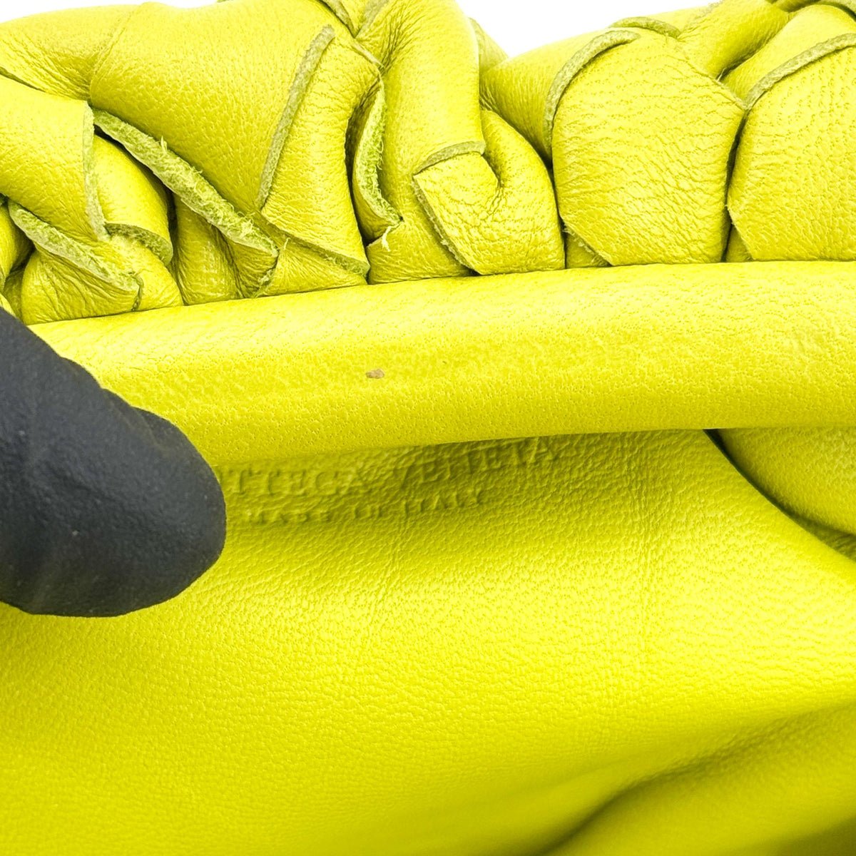 Bottega Veneta The Pouch Intrecciato Nappa, Green, Leather, Clutch