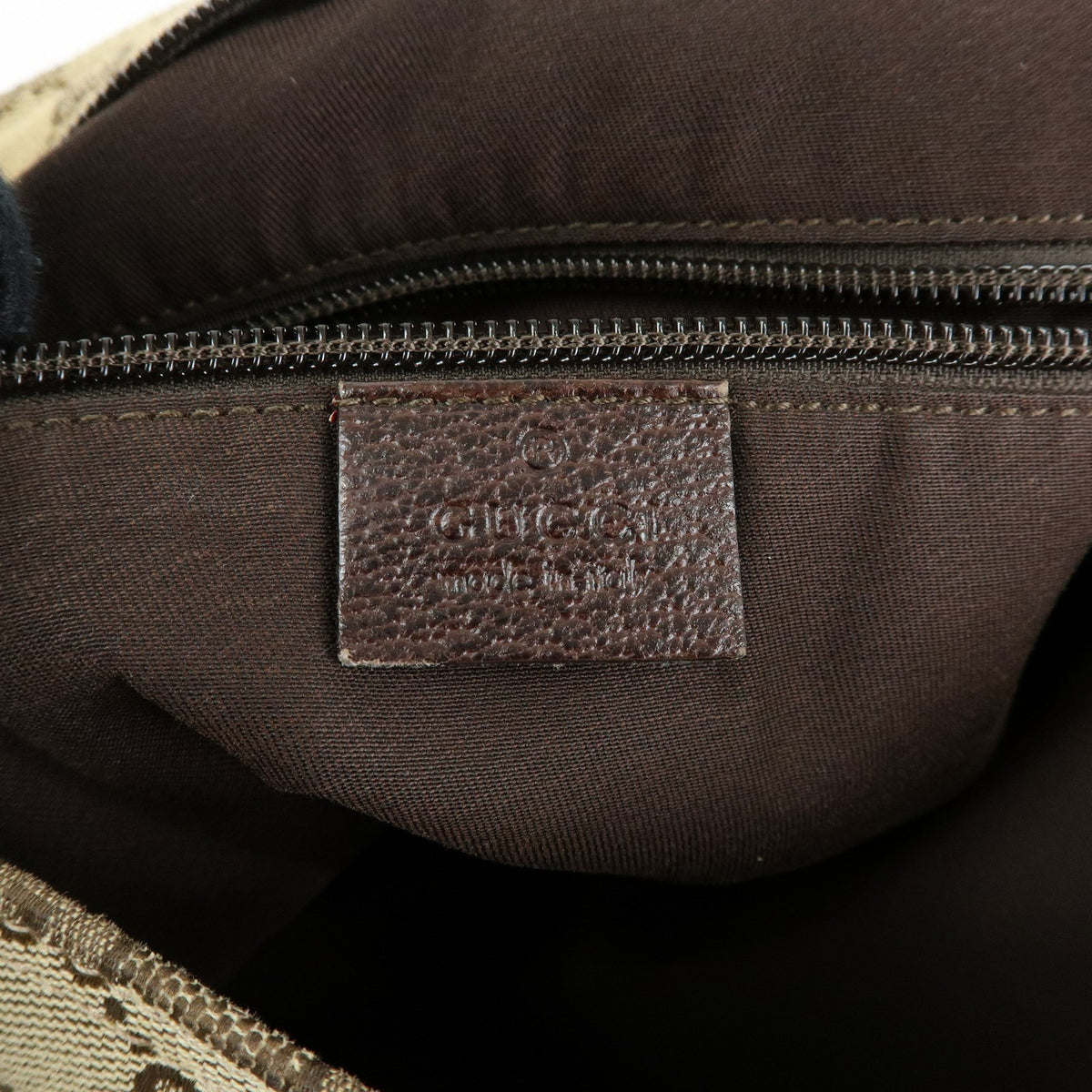 Gucci Web Strap Messenger GG Canvas, Beige, Canvas, Handbag