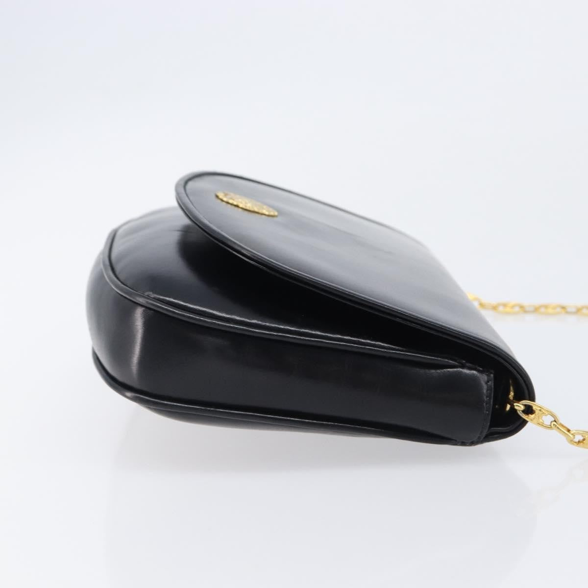Celine Flap Shoulder Leather, Black, Leather, Shoulder Bag