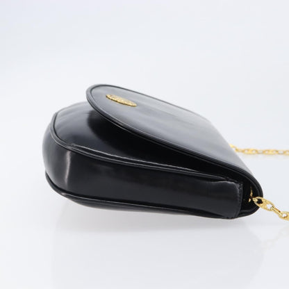 Celine Flap Shoulder Leather, Black, Leather, Shoulder Bag