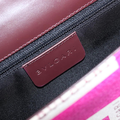 Bvlgari Clutch Canvas and Leather, Pink, Canvas, Clutch