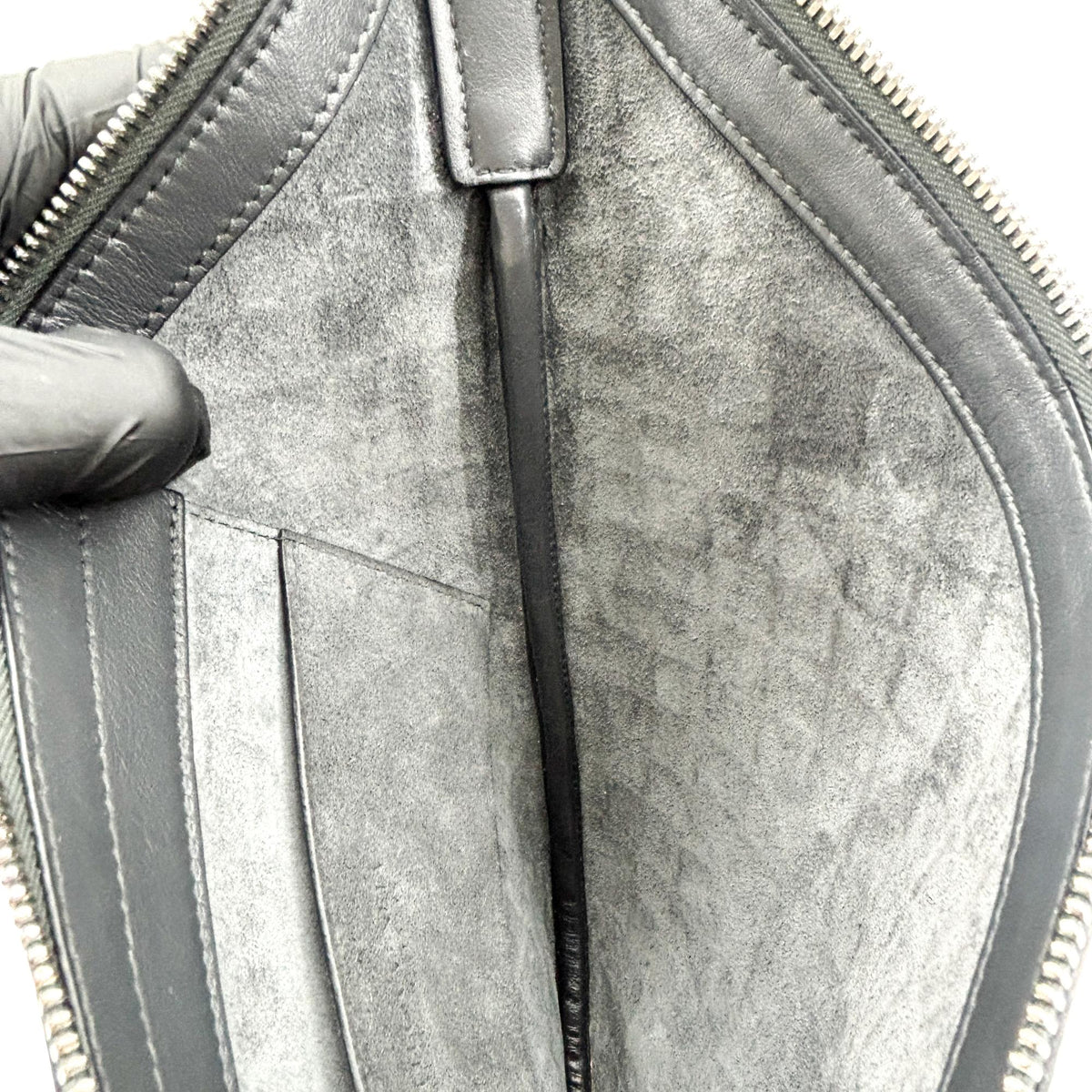 Bottega Veneta Virgule Intrecciato Nappa, Black, Leather, Shoulder Bag