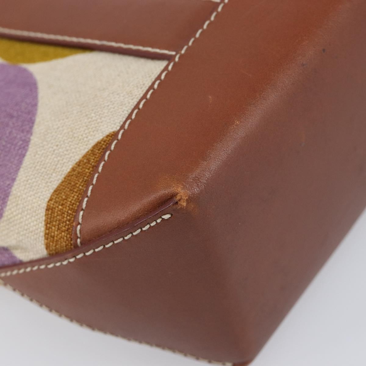Celine Handbag Canvas, Brown, Canvas, Handbag