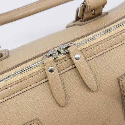 Burberry Belted Boston Leather, Beige, Leather, Handbag
