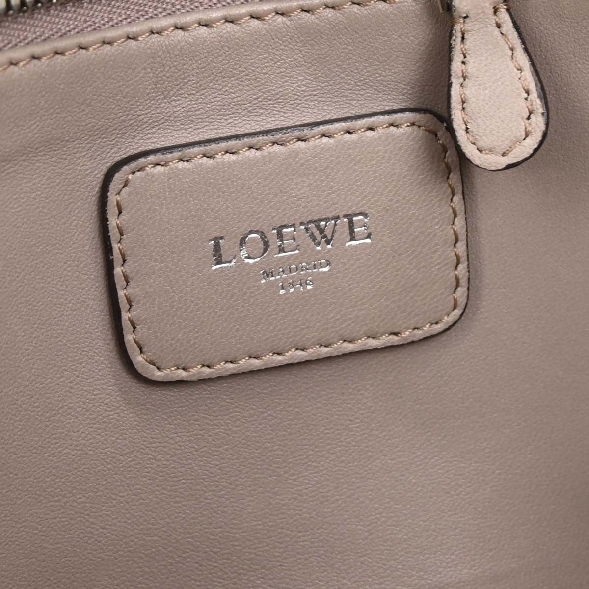 Loewe Amazona Leather, Beige, Leather, Handbag