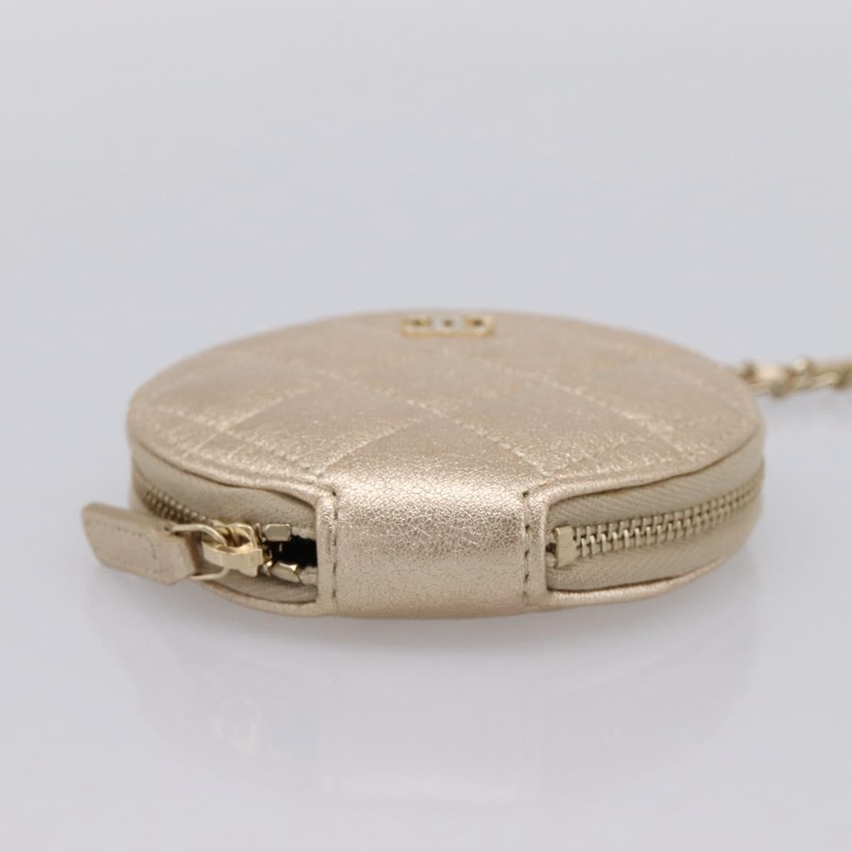 Chanel Pearl Crown CC Multi Pouches Wristlet Quilted Lambskin, Gold, Leather, Clutch