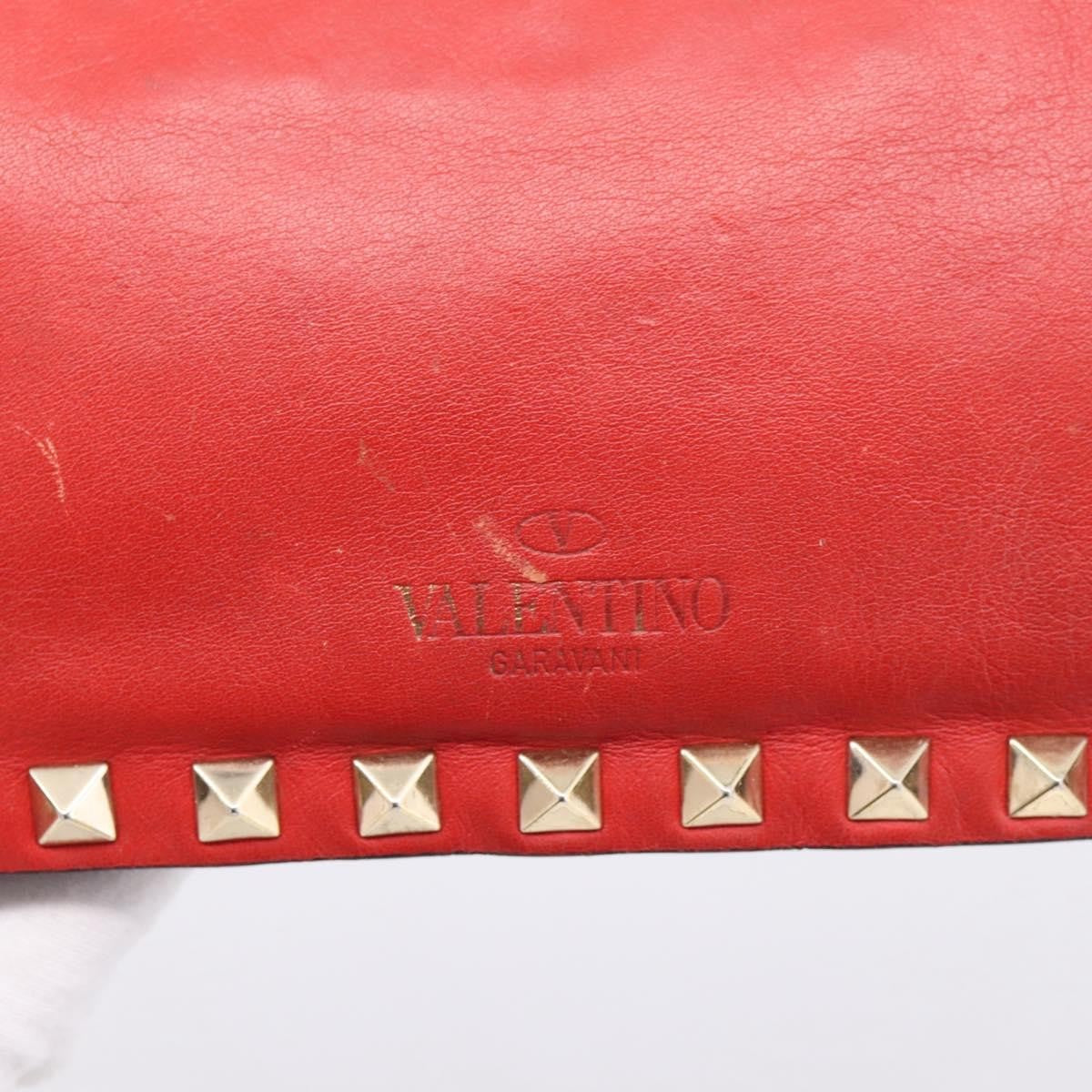 Valentino Garavani Rockstud Clutch Leather, Black, Leather, Clutch