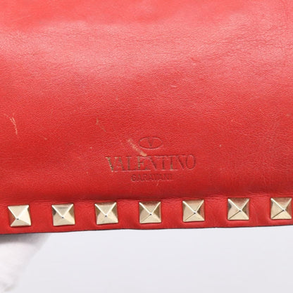 Valentino Garavani Rockstud Clutch Leather, Black, Leather, Clutch