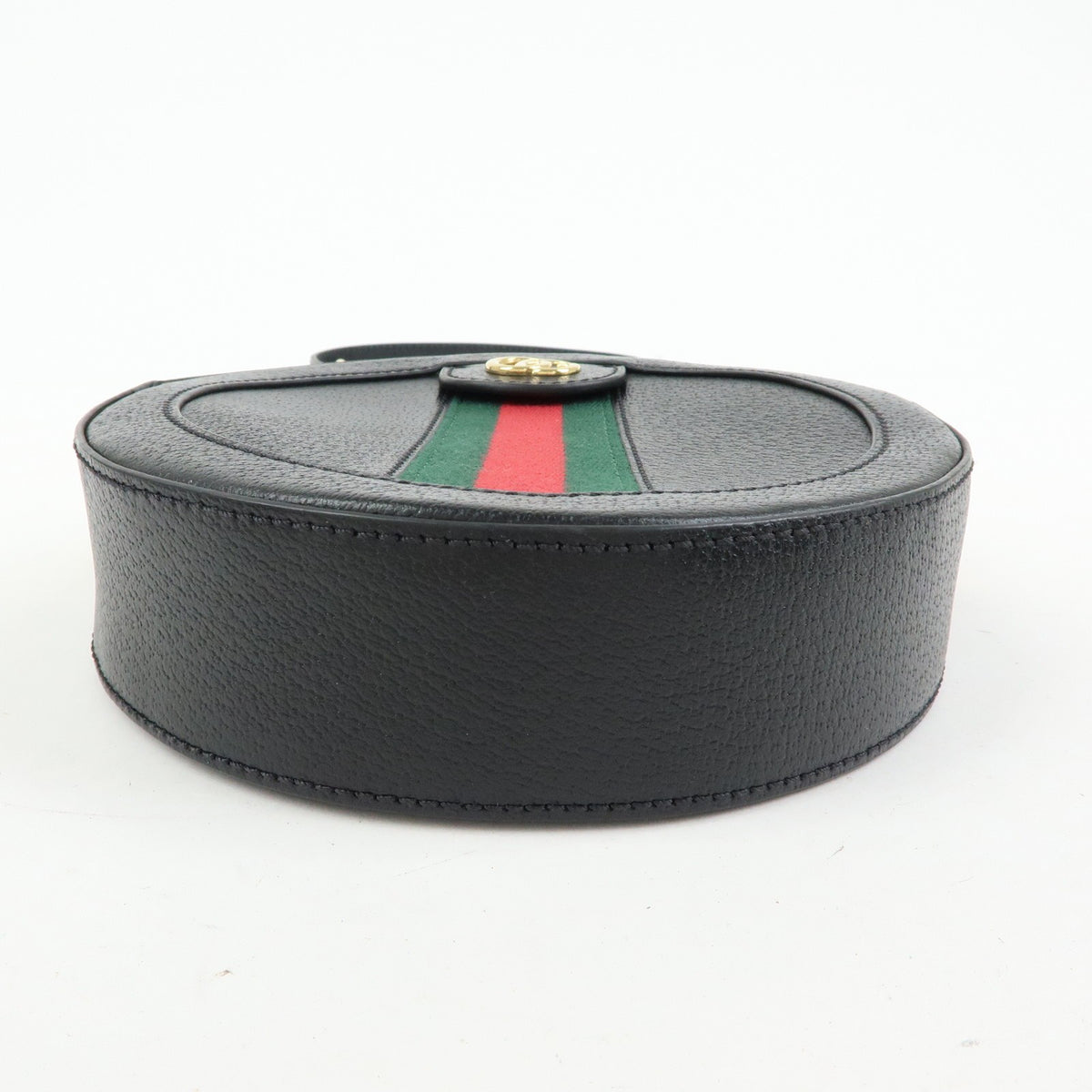 Gucci Ophidia Round Leather, Black, Leather, Shoulder Bag