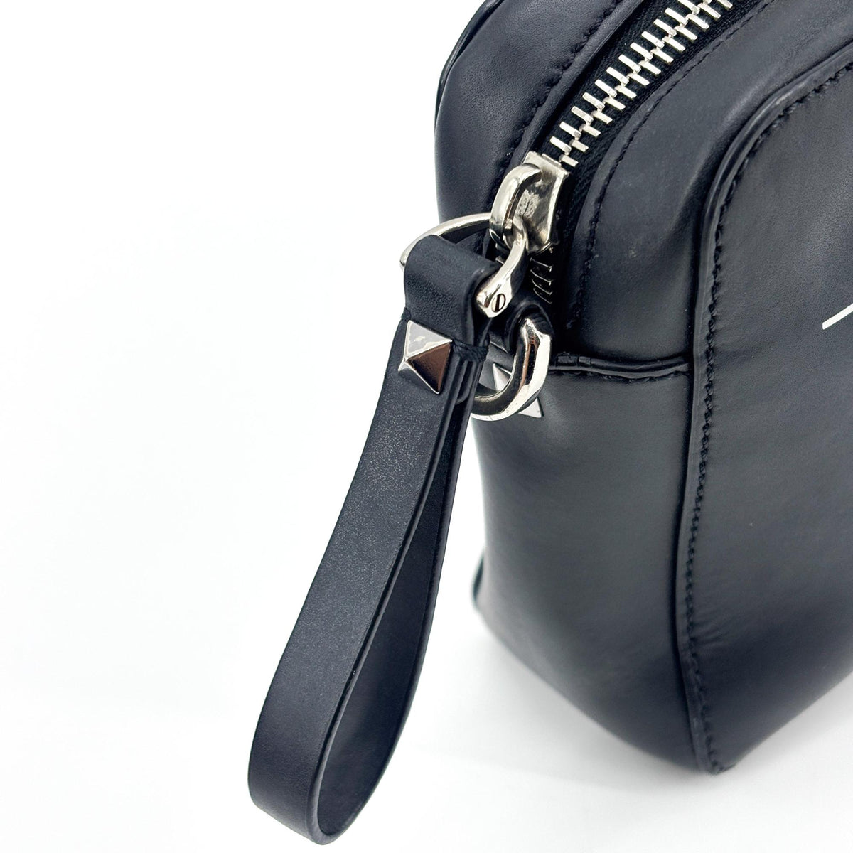 Valentino Garavani VLTN Camera Leather, Black, Calfskin, Crossbody Bag