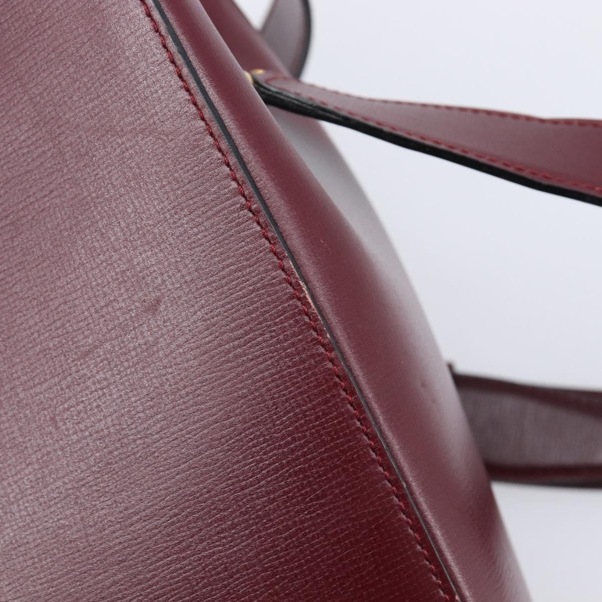 Cartier Must de cartier Leather, Burgundy, Leather, Shoulder Bag