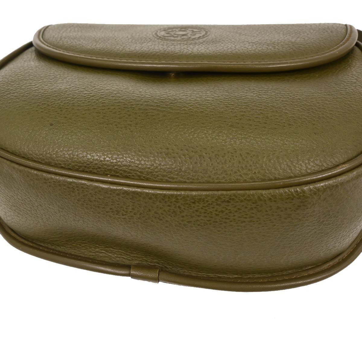 Gucci Vintage Leather, Green, Leather, Handbag