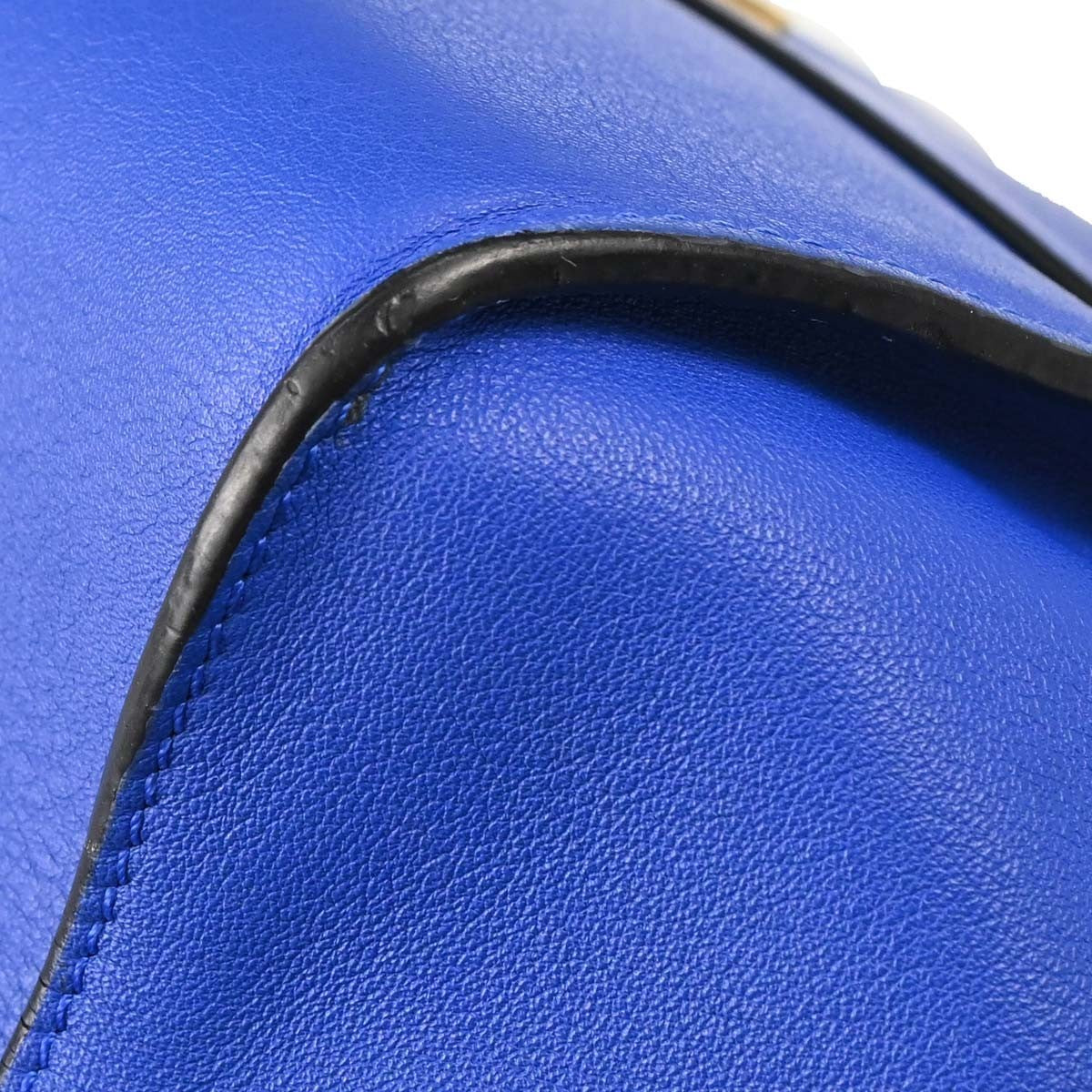 Loewe Hammock Leather, Blue, Leather, Handbag