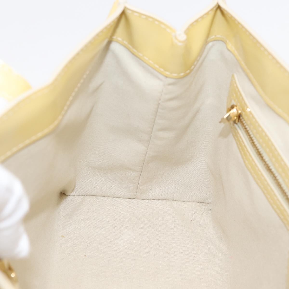 Louis Vuitton Wilshire Monogram Vernis, Yellow, Patent Leather, Handbag