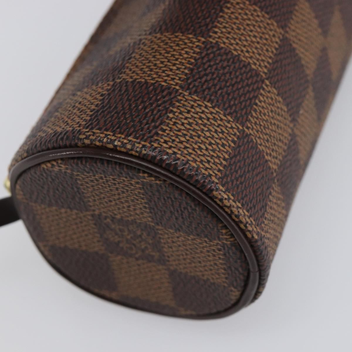 Louis Vuitton Papillon Pochette Damier Ebene, Brown, Canvas, Clutch