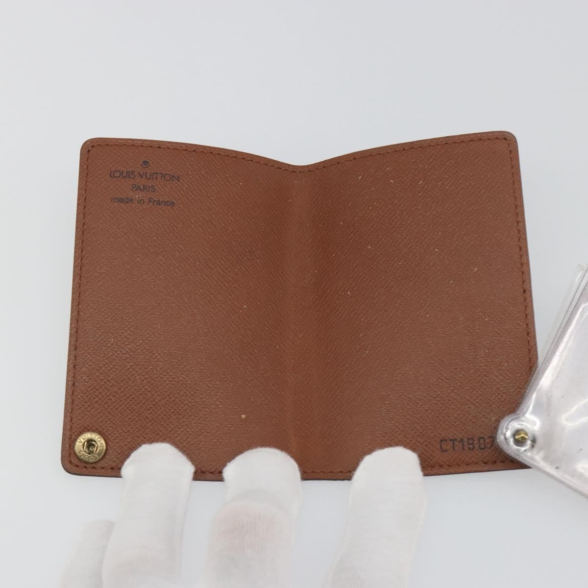 Louis Vuitton Porte Cartes Pression Card Case Monogram Canvas, Brown, Canvas, Card Holder