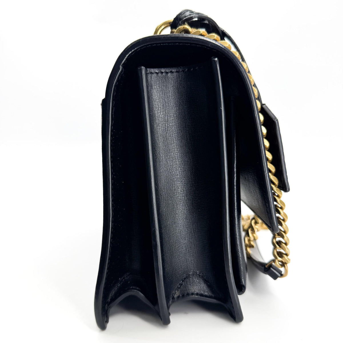 Saint Laurent Sunset Leather, Black, Calfskin, Crossbody Bag
