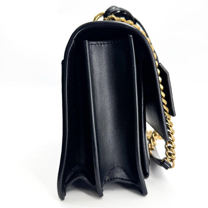 Saint Laurent Sunset Leather, Black, Calfskin, Crossbody Bag