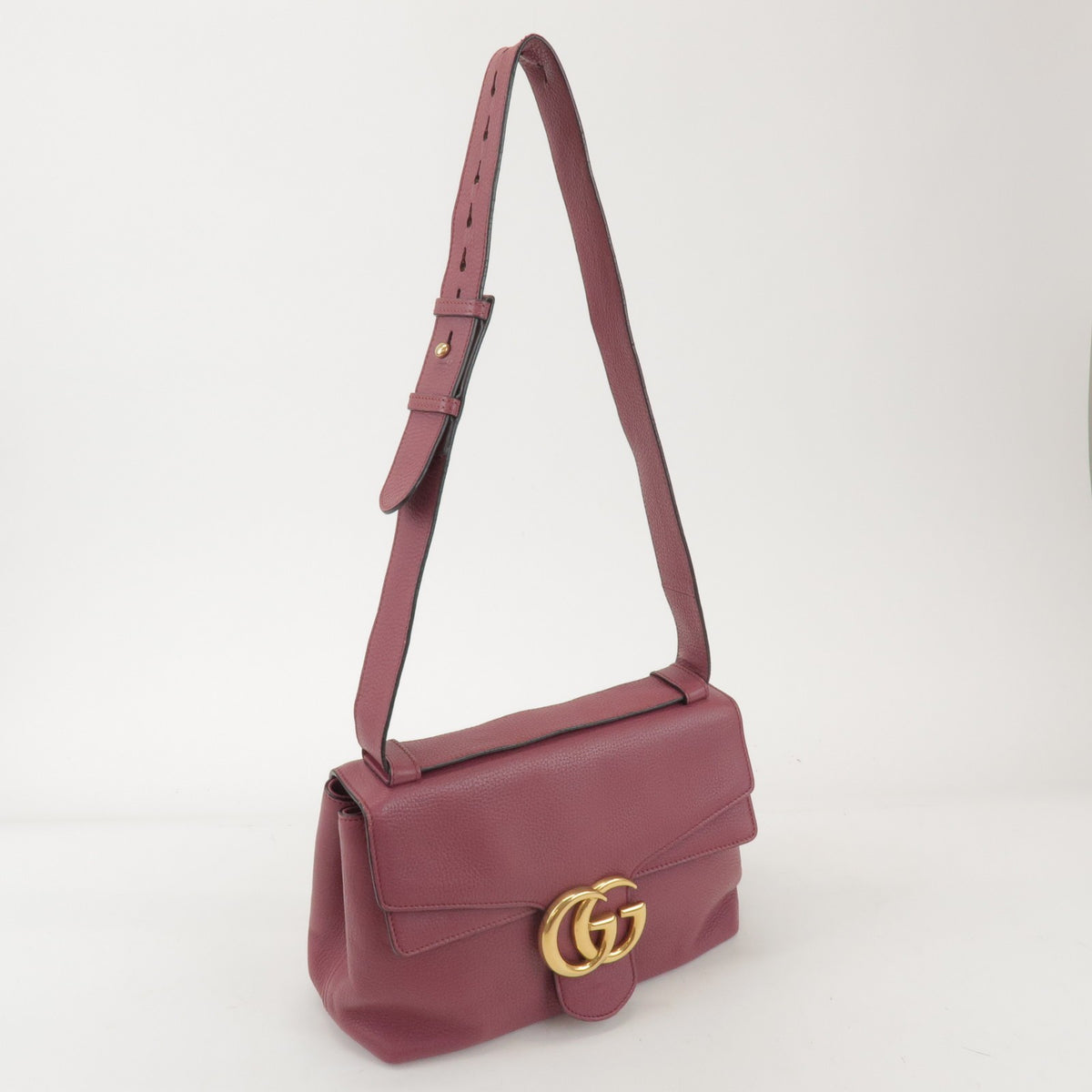 Gucci GG Marmont Leather, Pink, Leather, Shoulder Bag