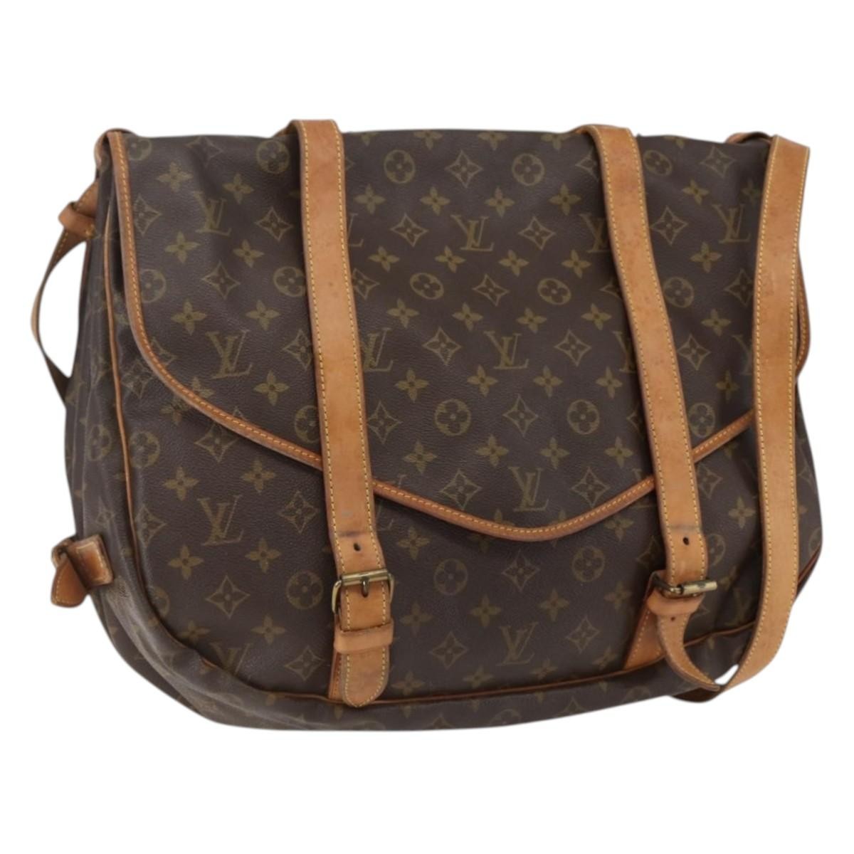 Louis Vuitton Saumur Monogram Canvas, Brown, Canvas, Shoulder Bag