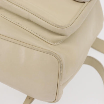 Gucci Vintage Bamboo Leather, Gold, Leather, Backpack