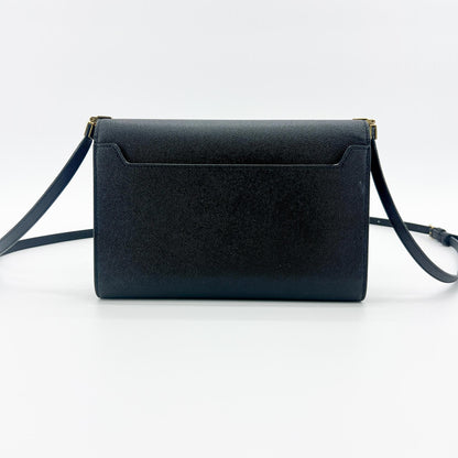 Saint Laurent Uptown Crossbody Bag Leather, Black, Leather, Crossbody Bag