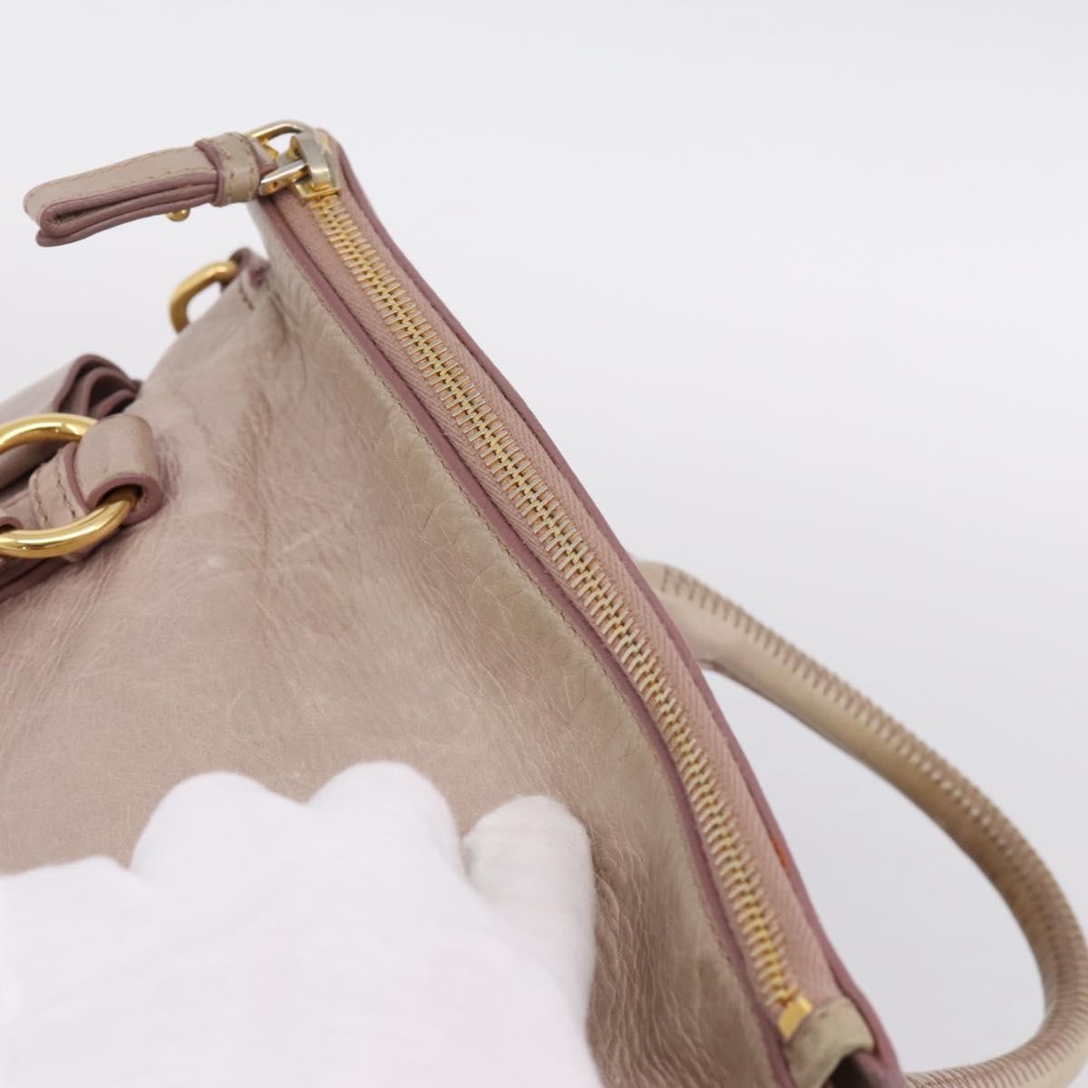 Miu Miu Vitello Lux Leather, Pink, Leather, Handbag