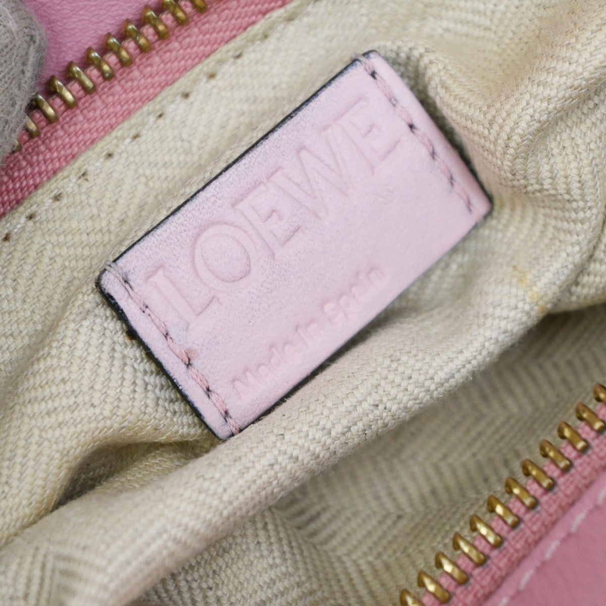 Loewe Puzzle Leather, Pink, Leather, Handbag