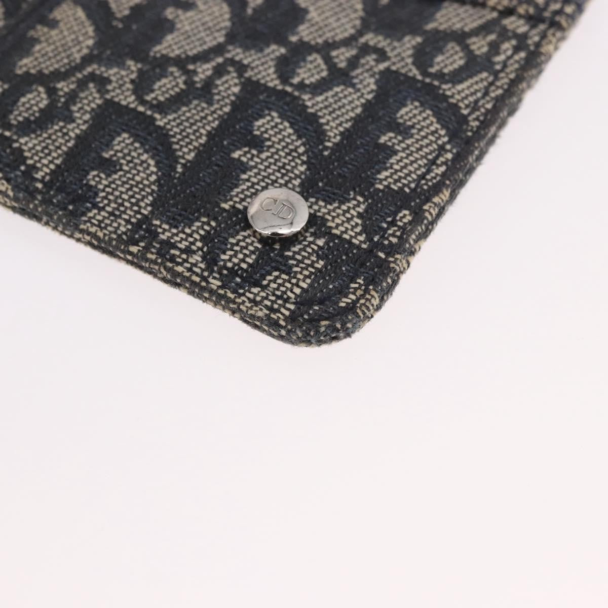 Christian Dior A5 Pouch Oblique Canvas, Navy, Canvas, Clutch