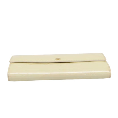 Louis Vuitton Vintage Sarah Monogram Vernis, Beige, Patent Leather, Wallet