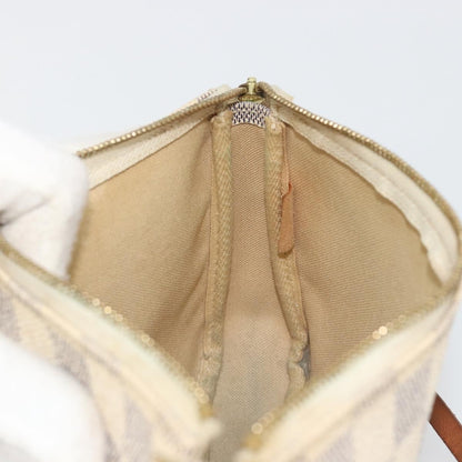 Louis Vuitton Pochette Accessoires Damier, Beige, Canvas, Clutch