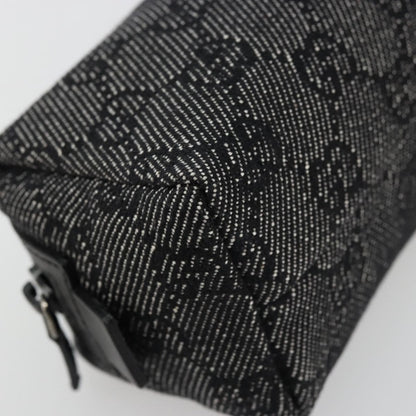 Gucci Zip Pouch GG Coated Canvas, Black, Canvas, Clutch