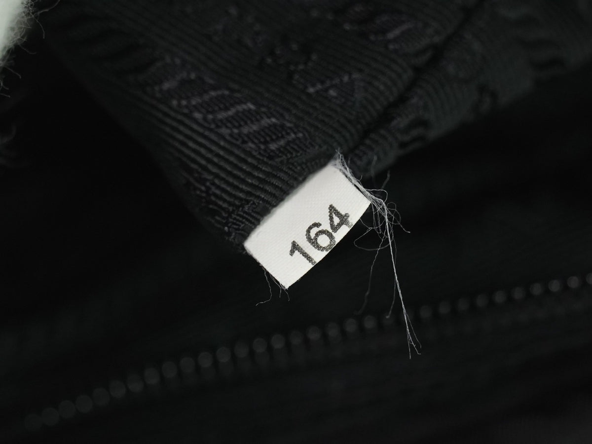 Prada Front Zip Messenger Quilted Tessuto, Black, Nylon, Shoulder Bag