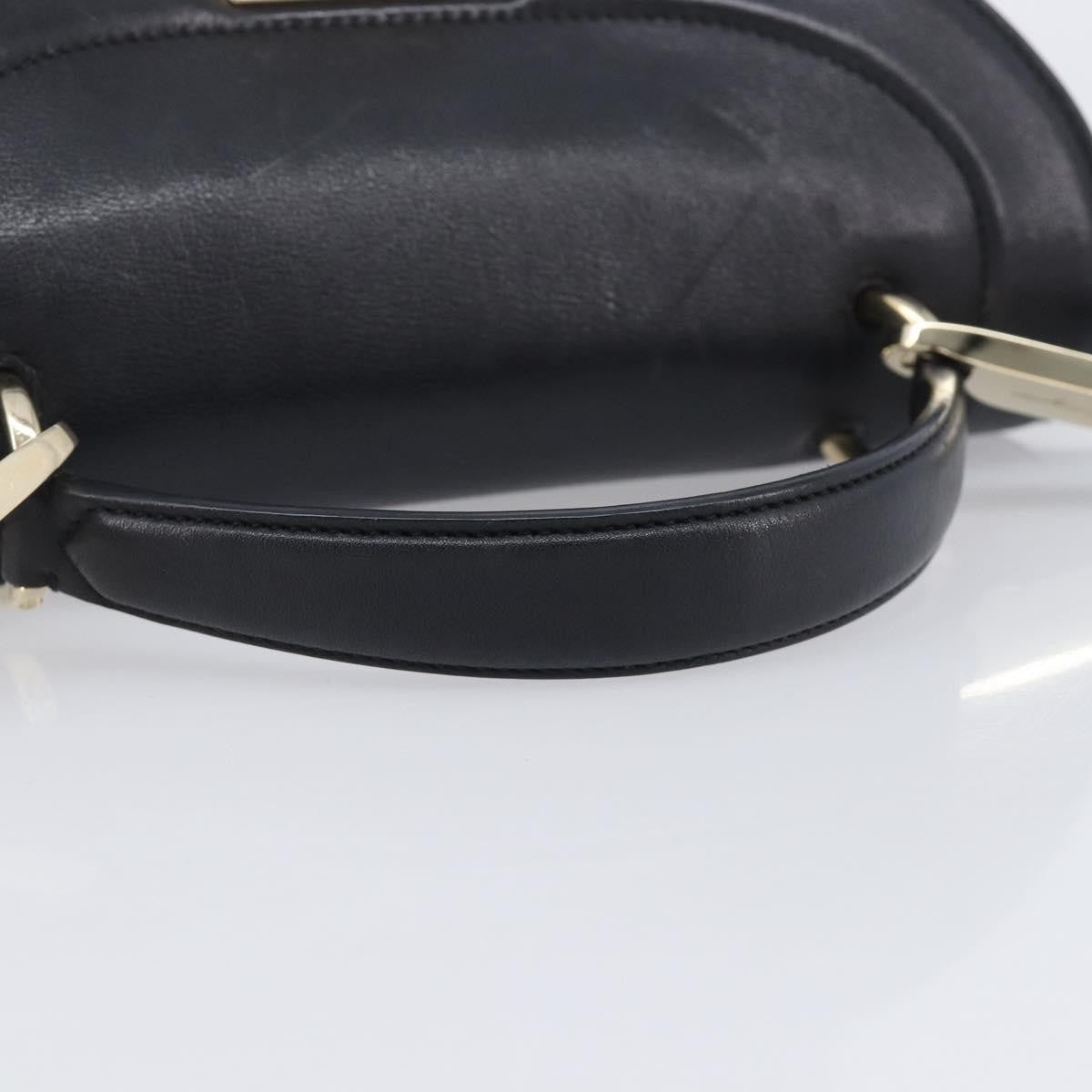 Salvatore Ferragamo Sofia Rainbow Saddle Leather, Black, Leather, Handbag