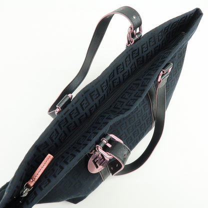 Fendi Superstar Zucchino Canvas, Black, Canvas, Tote Bag