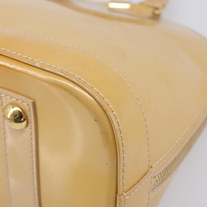 Louis Vuitton Alma Monogram Vernis, Beige, Patent Leather, Handbag