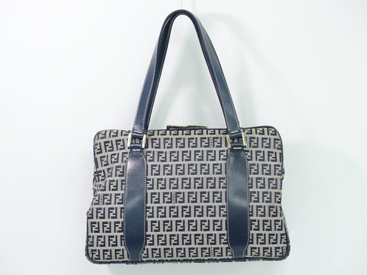 Fendi Vintage shoulderbag Canvas, Navy, Canvas, Shoulder Bag