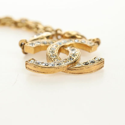 Chanel CC Pendant Metal with Crystals, Gold, Metal, Necklace