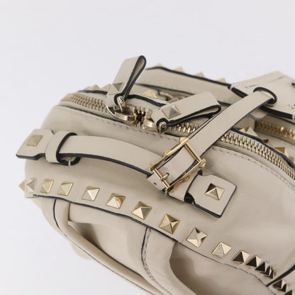 Valentino Garavani Rockstud Leather, Beige, Leather, Tote Bag