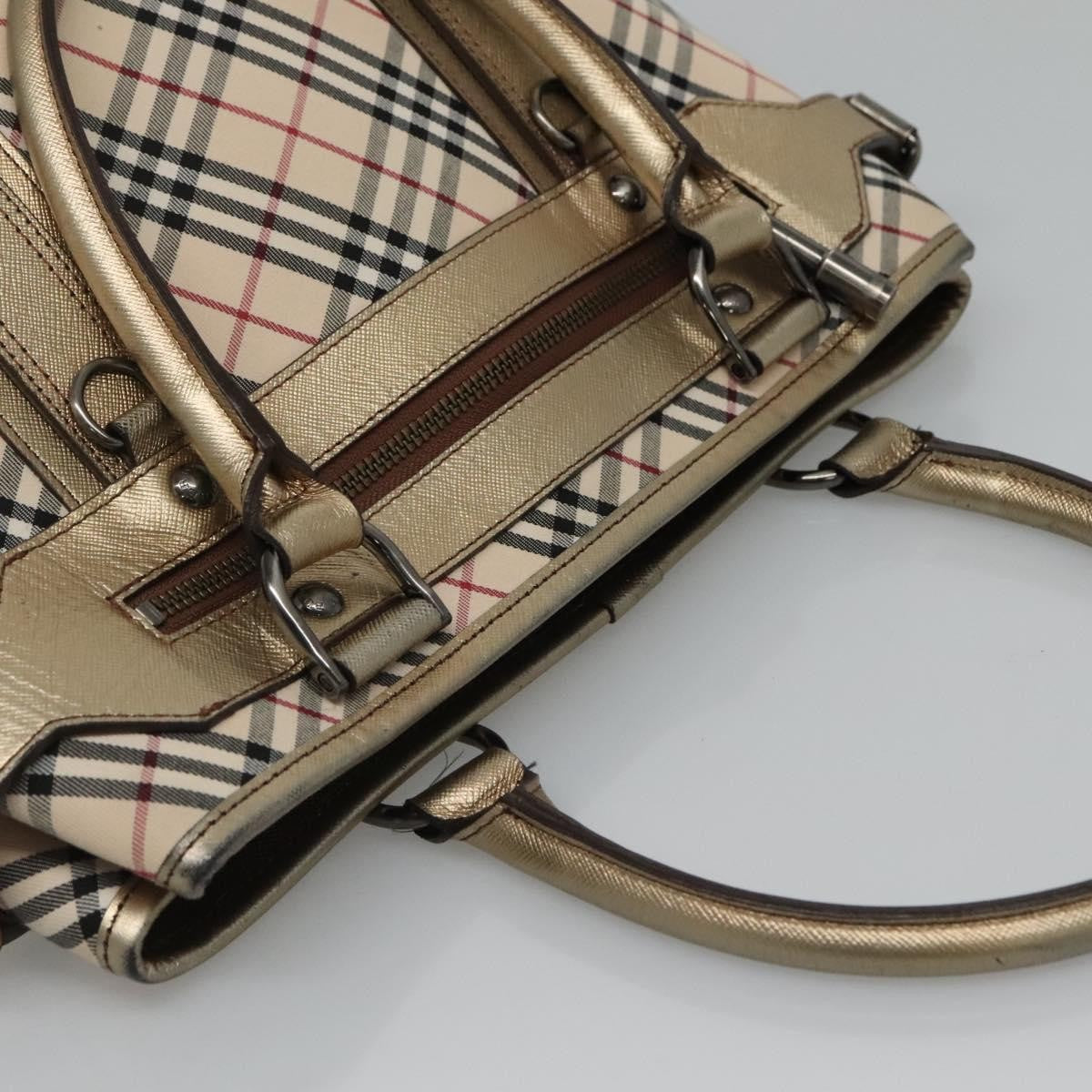 Burberry Nova Check Tote Canvas and Leather, Beige, Canvas, Tote Bag