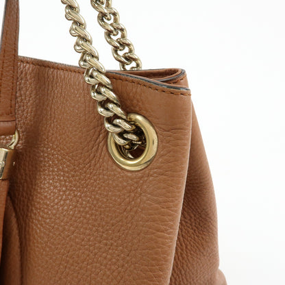 Gucci Soho Chain Strap Leather, Brown, Leather, Shoulder Bag