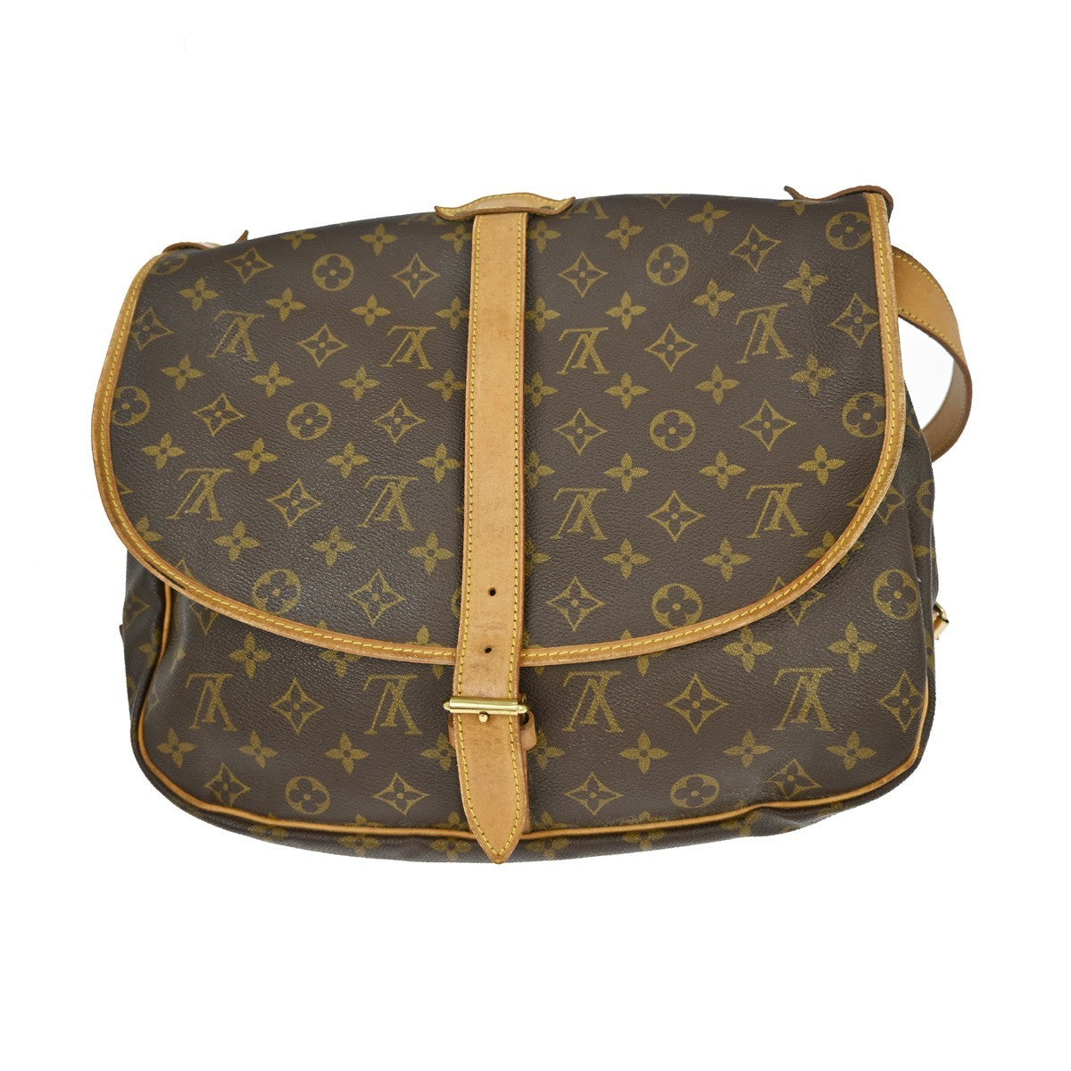 Louis Vuitton Saumur Monogram, Brown, Canvas, Shoulder Bag