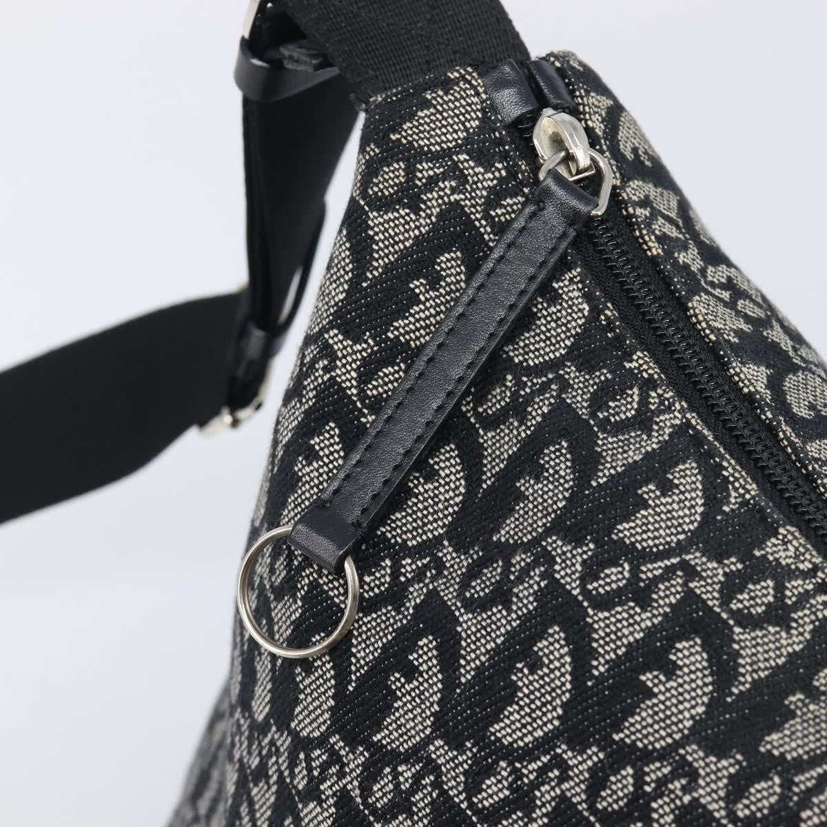 Christian Dior Vintage Trotter Messenger Diorissimo Canvas, Gray, Canvas, Handbag