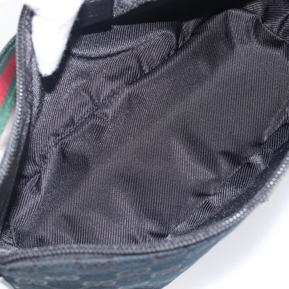 Gucci Zipped Pochette GG Canvas, Black, Canvas, Shoulder Bag